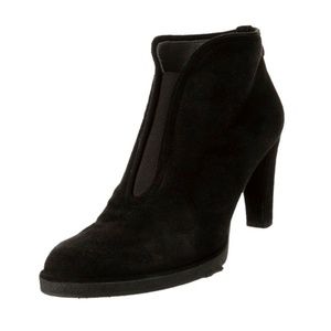 STUART WEITZMAN Black Suede Ankle Boots Sz 8.5